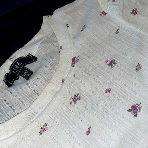 White Purple Rose Shirt